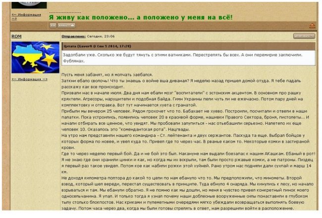 О смысле блок-постов в тылу карателей