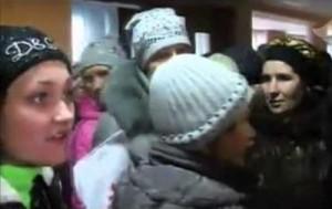 Протест в Енакиево: женщины требовали соцвыплат