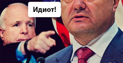 Сенатор Маккейн выставил Порошенко идиотом