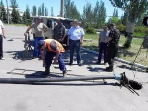 В Бердянске прорвало канализацию