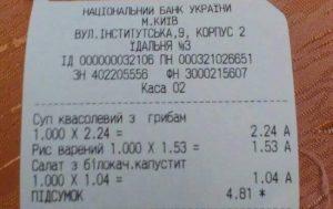 Порция обеда в столовой Нацбанка стоит меньше 5 грн
