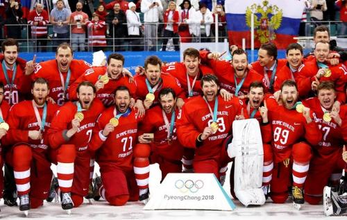 Сборная России по хоккею выиграла Олимпиаду одержав победу над сборной Германии и МОК